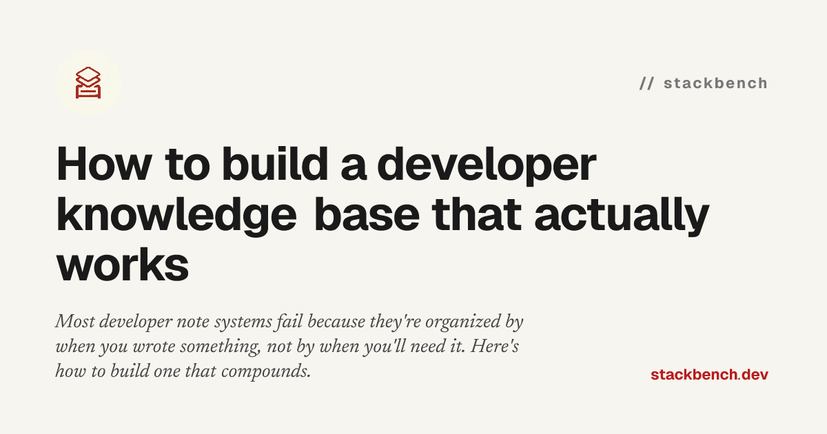 How to build a developer knowledge base that actually works — StackBench